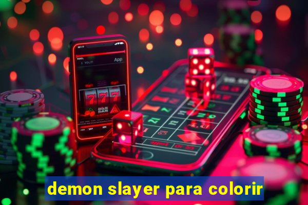 demon slayer para colorir